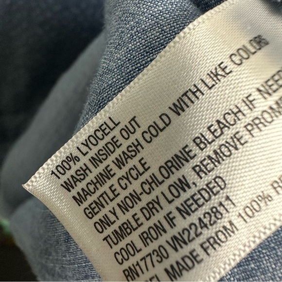 Universal Thread Size Small Drawstring Chambray Patterned Tank Top - Picture 7 of 7